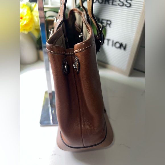 Coach 7588 | Y2K Brown Leather Small Carryall/Tote - Picture 7 of 13